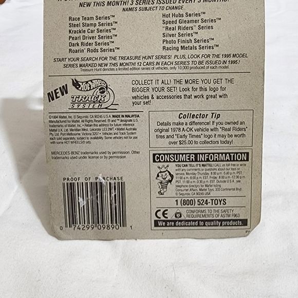 vintage 1995 Hot Wheels real riders series # 2 Mercedes Benz unimog. New - Picture 2 of 3